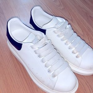 White & Black Croc Oversized Sneakers: